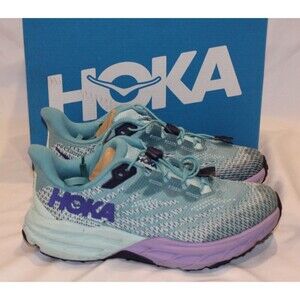 Hoka‎ One Speedgoat 5 Running Sneakers OMLM GREEN PURPLE YOUTH 5 WOMEN'S 6.5 NIB